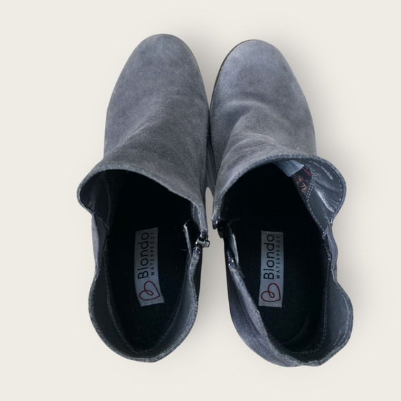 Blondo Gray Suede Round Toe Ankle Boots Shoes 10 M (B6241-635) - Picture 9 of 16